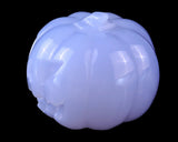 1.7" Blue Chalcedony Hand Carved Crystal Pumpkin