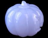 1.7" Blue Chalcedony Hand Carved Crystal Pumpkin