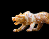 10.2" Chalcedony Hand Carved Crystal Wolf
