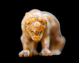 10.2" Chalcedony Hand Carved Crystal Wolf