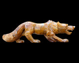 10.2" Chalcedony Hand Carved Crystal Wolf