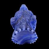 10.4" Blue Aventurine Hand Carved Crystal Wolf Head