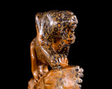 10.6" Leopard Skin Jasper Hand Carved Crystal Leopard