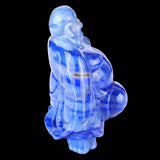 10.0×3.9×5.3" Blue Aventurine Hand Carved Crystal Buddha