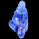 10.0×3.9×5.3" Blue Aventurine Hand Carved Crystal Buddha