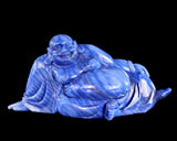 10.0×4.0×4.7" Blue Aventurine Hand Carved Crystal Buddha