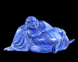 10.0×4.0×4.7" Blue Aventurine Hand Carved Crystal Buddha