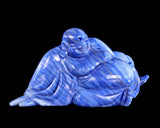 10.0×4.0×4.7" Blue Aventurine Hand Carved Crystal Buddha