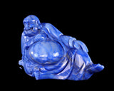 10.0×4.0×4.7" Blue Aventurine Hand Carved Crystal Buddha