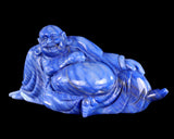 10.0×4.0×4.7" Blue Aventurine Hand Carved Crystal Buddha