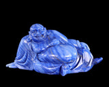 10.0×4.0×4.7" Blue Aventurine Hand Carved Crystal Buddha