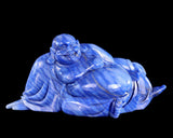 10.0×4.0×4.7" Blue Aventurine Hand Carved Crystal Buddha