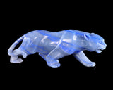11.4" Blue Aventurine Hand Carved Crystal Leopard