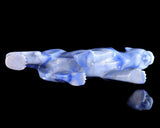 11.4" Blue Aventurine Hand Carved Crystal Leopard