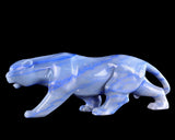 11.4" Blue Aventurine Hand Carved Crystal Leopard