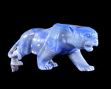 11.4" Blue Aventurine Hand Carved Crystal Leopard