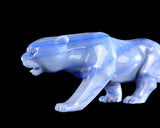 11.4" Blue Aventurine Hand Carved Crystal Leopard