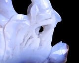 11.8" Blue Chalcedony Hand Carved Crystal Dolphins