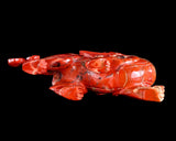 11.4" Natural Red Jasper Hand Carved Crystal Kylin