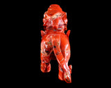 11.4" Natural Red Jasper Hand Carved Crystal Kylin