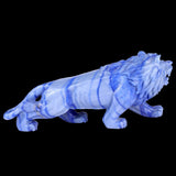 13.8" Blue Aventurine Hand Carved Crystal Lion