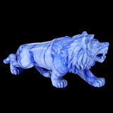 13.8" Blue Aventurine Hand Carved Crystal Lion