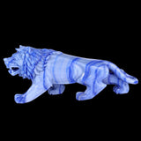 13.8" Blue Aventurine Hand Carved Crystal Lion