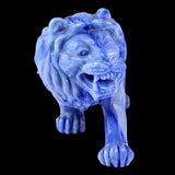 13.8" Blue Aventurine Hand Carved Crystal Lion