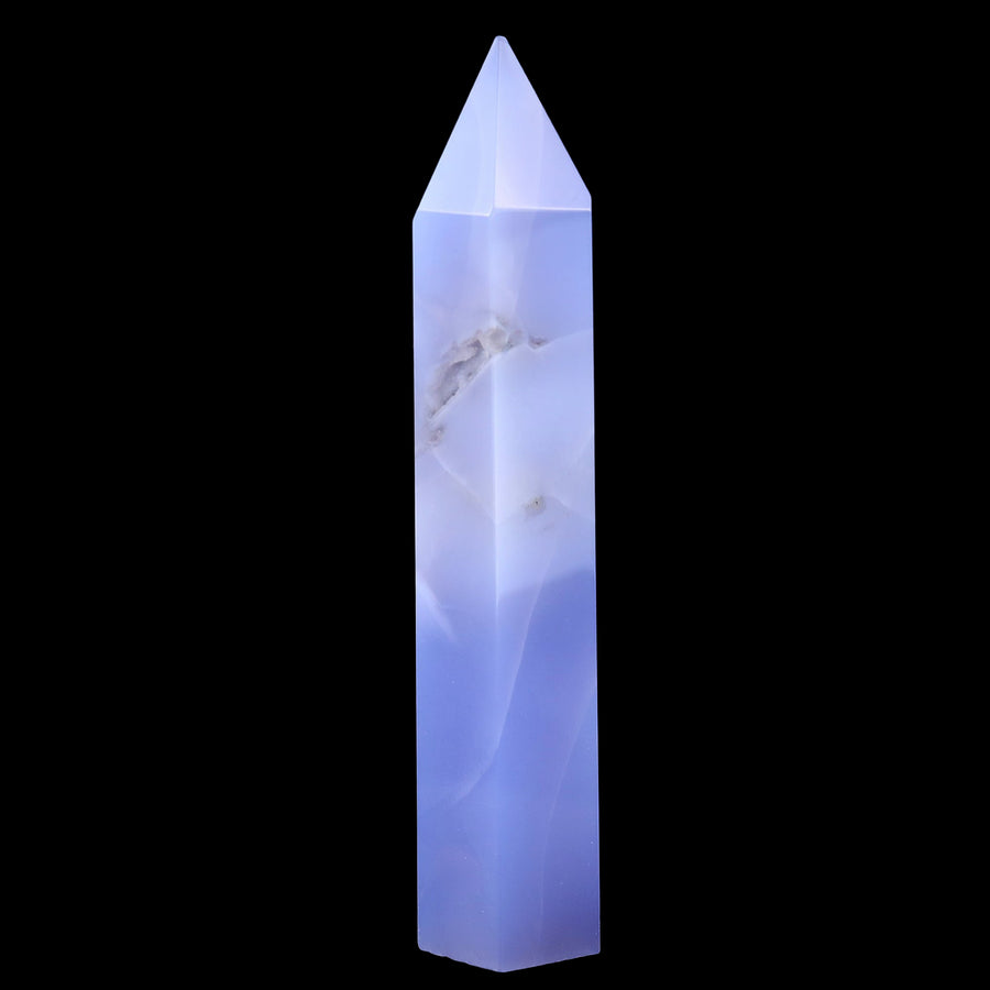 160mm Blue Chalcedony Hand Carved Crystal Point