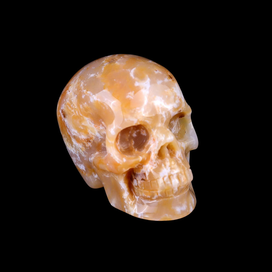 2.2" Chalcedony Hand Carved Crystal Realistic Skull | No.109