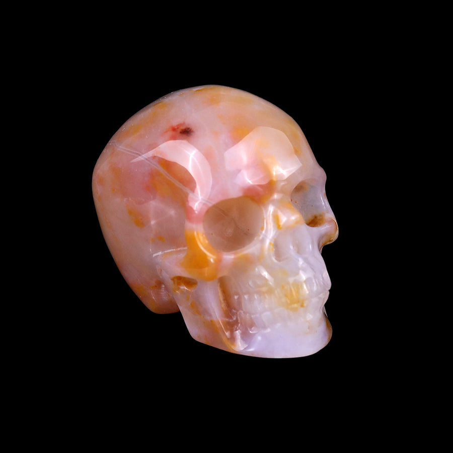 2.2" Chalcedony Hand Carved Crystal Realistic Skull | No.110