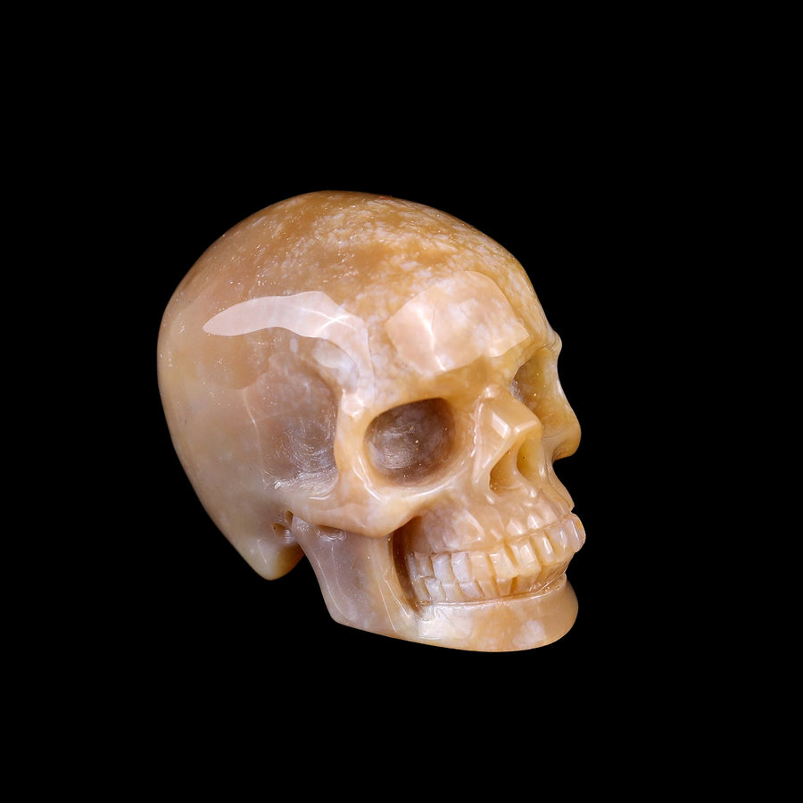 2.2" Chalcedony Hand Carved Realistic Skull | No.112