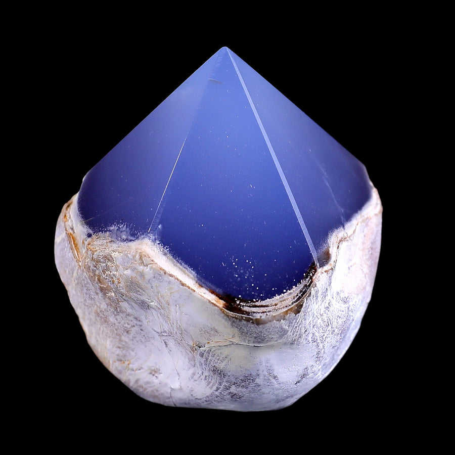2.5" Blue Chalcedony Hand Carved Crystal Polished Point
