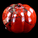 2.6" Red Jasper Hand Carved Crystal Pumpkin