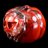 2.6" Red Jasper Hand Carved Crystal Pumpkin