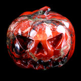 2.6" Red Jasper Hand Carved Crystal Pumpkin