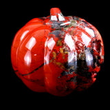 2.6" Red Jasper Hand Carved Crystal Pumpkin