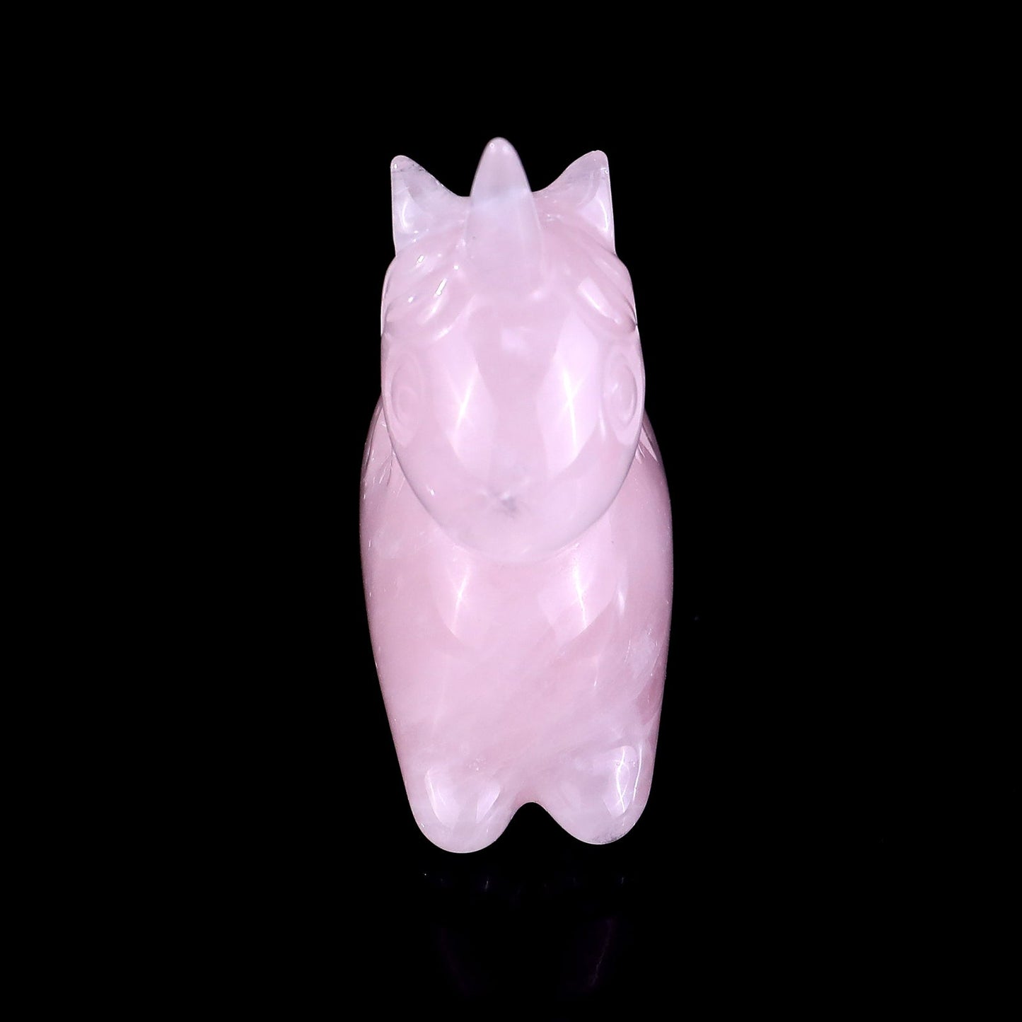 Kindred Vein 2.7" Rose Quartz Hand Carved Crystal Unicorn Sculpture (SKU: 2100292) - Photo 2