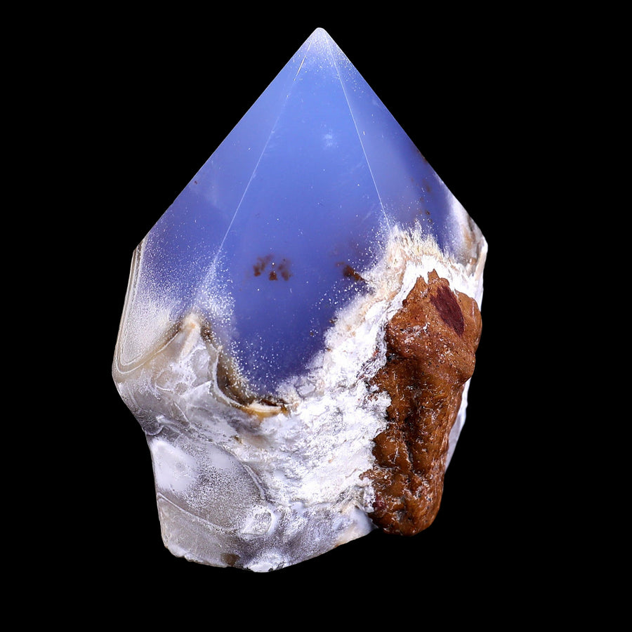 2.4×1.8×2.8" Blue Chalcedony Hand Carved Crystal Polished Point