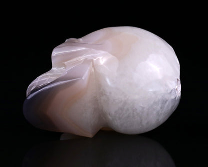 Kindred Vein 2.8" Geode Agate Hand Carved Crystal Geode Skull Sculpture (SKU: 5100100) - Photo 6