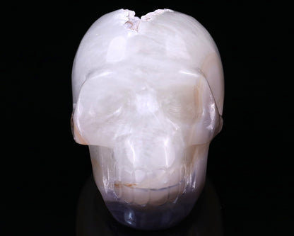 Kindred Vein 2.8" Geode Agate Hand Carved Crystal Geode Skull Sculpture (SKU: 5100100) - Photo 2