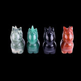 2.8" Chalcedony Hand Carved Crystal Unicorn