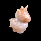 2.8" Chalcedony Hand Carved Crystal Unicorn