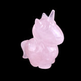 2.8" Chalcedony Hand Carved Crystal Unicorn