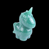 2.8" Chalcedony Hand Carved Crystal Unicorn