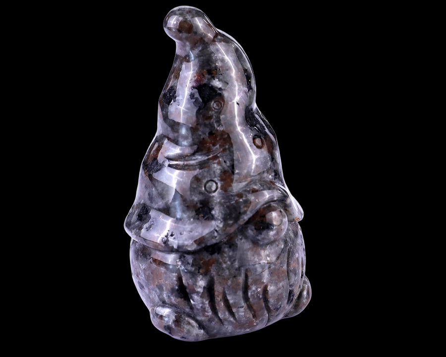 2.8" Natural Yooperlite Hand Carved Crystal Bearded Elf, Halloween Gift