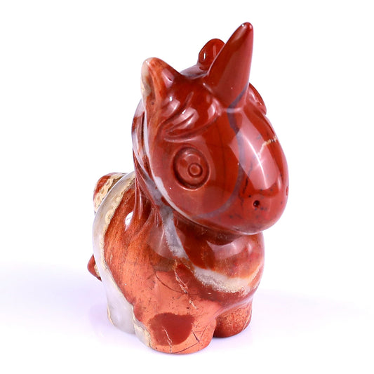 Kindred Vein 2.8" Red Jasper Hand Carved Crystal Unicorn Sculpture (SKU: 2100283) - Photo 1