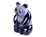 2.9" Black Obsidian Hand Carved Crystal Panda | No.218