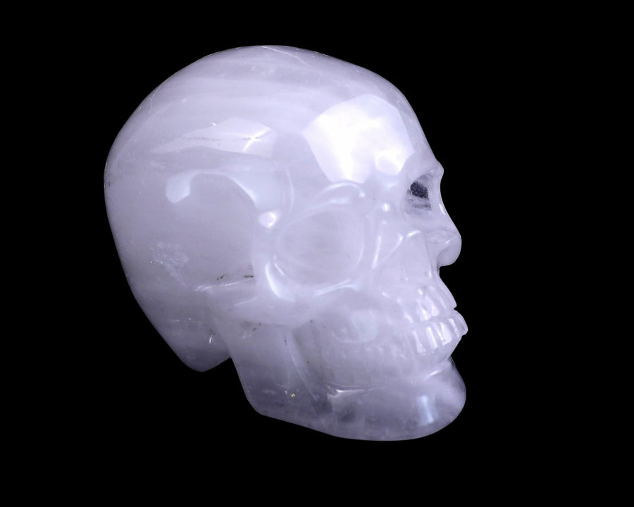 3.0" Angolan Quartz Hand Carved Realistic Skull | No.143