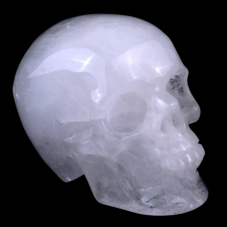 3.0" Angolan Quartz Hand Carved Realistic Skull